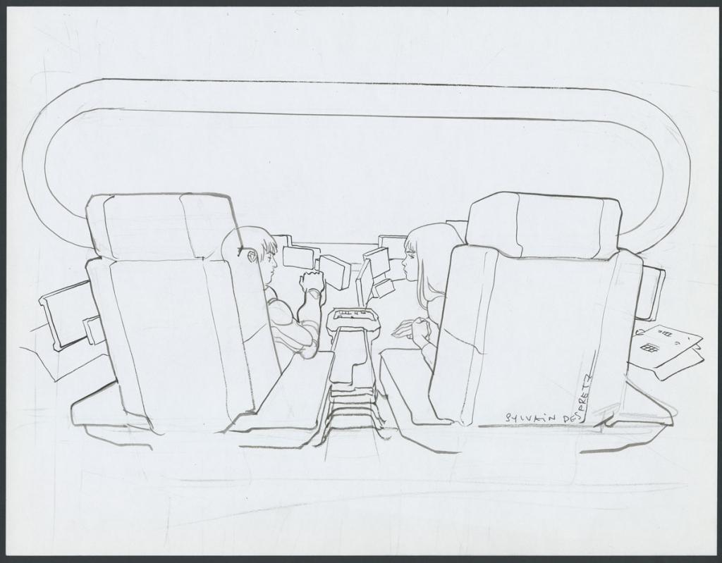 Concept pour le film Valérian et la cité des mille planètes de Luc Besson - Sylvain Despretz - Encre de Chine et mine de plomb sur papier - 4254