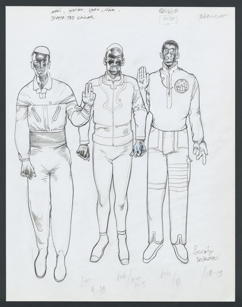 Concept pour le film Valérian et la cité des mille planètes de Luc Besson - Sylvain Despretz - Encre de Chine et mine de plomb sur papier - 4233