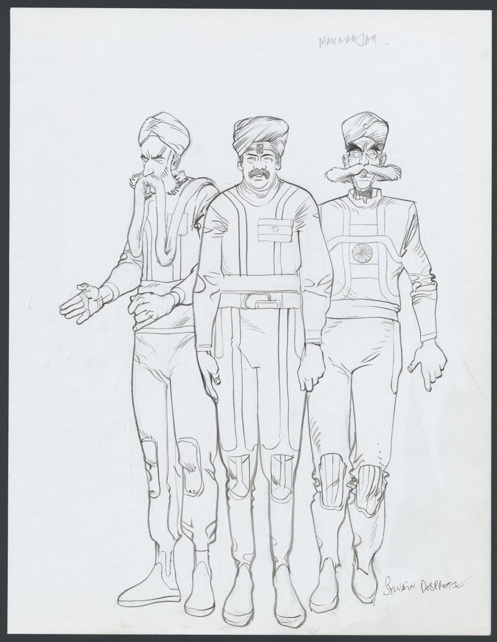 Maharajah"
Concept pour le film Valérian et la cité des mille planètes de Luc Besson - Sylvain Despretz - Encre de Chine et mine de plomb sur papier - 4234