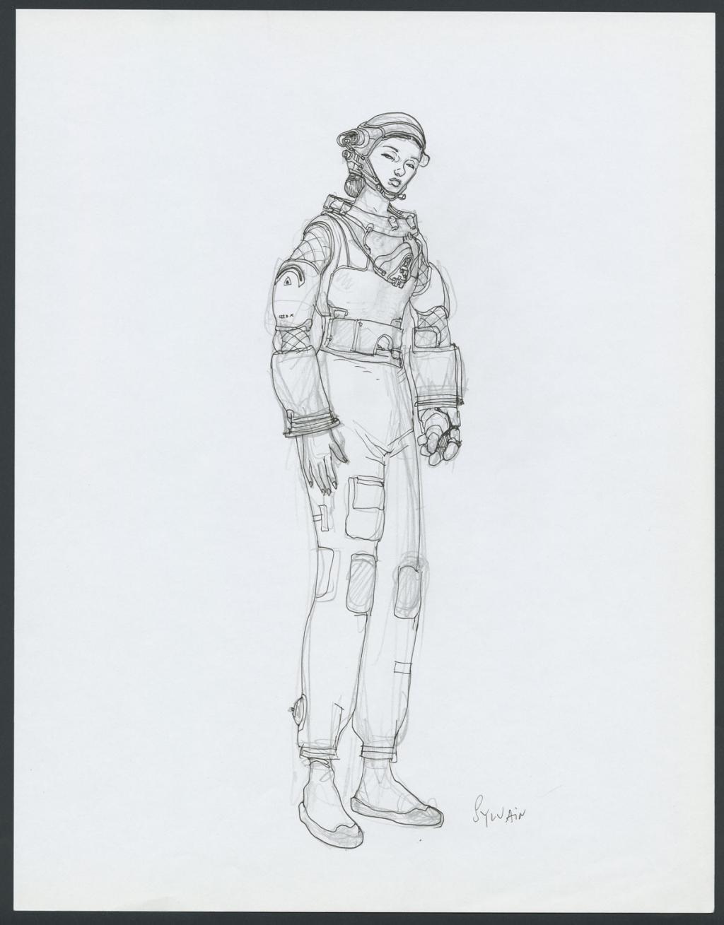 Concept pour le film Valérian et la cité des mille planètes de Luc Besson - Sylvain Despretz - Encre de Chine et mine de plomb sur papier - 4235