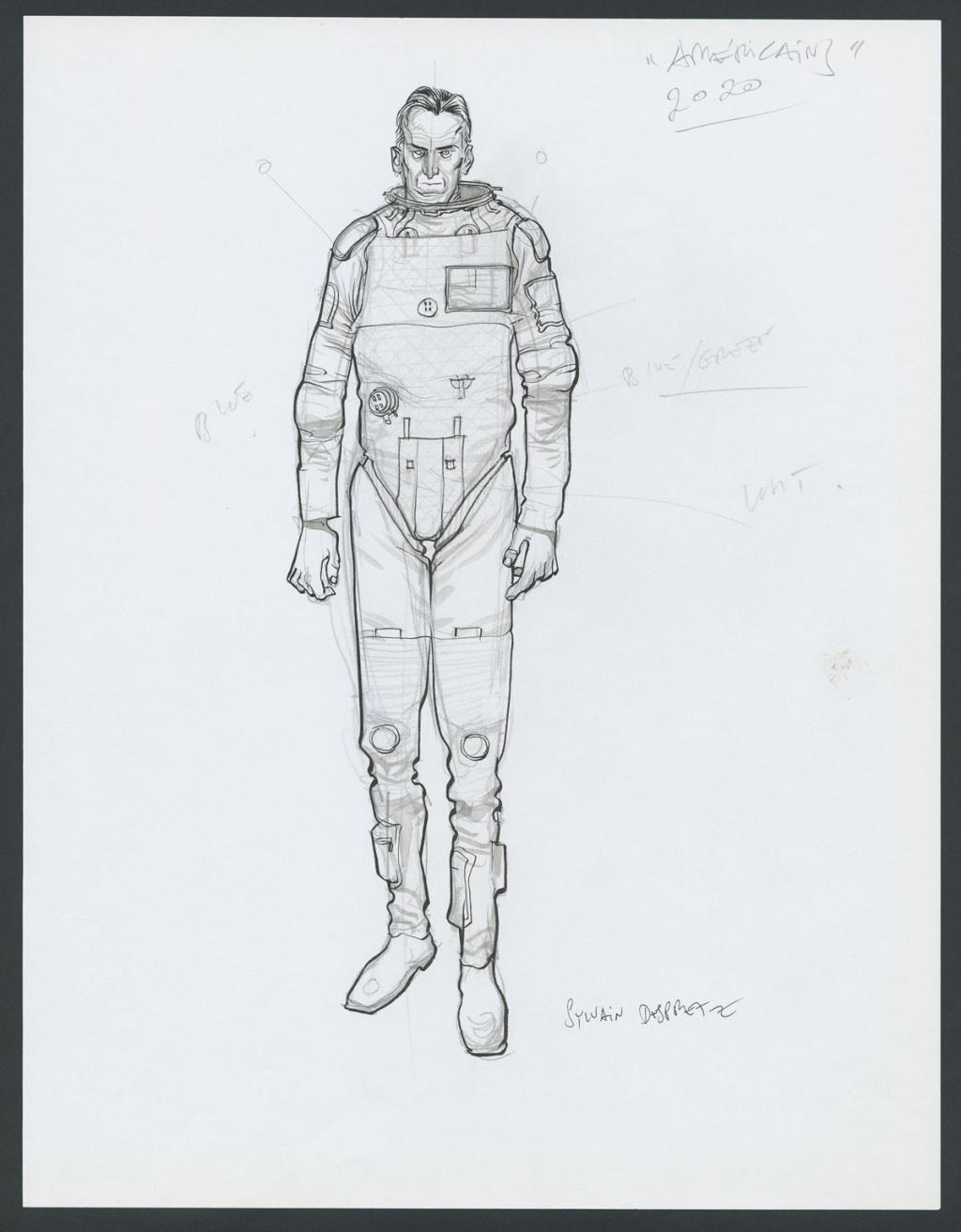 Américains 2020"
Concept pour le film Valérian et la cité des mille planètes de Luc Besson - Sylvain Despretz - Encre de Chine et mine de plomb sur papier - 4238