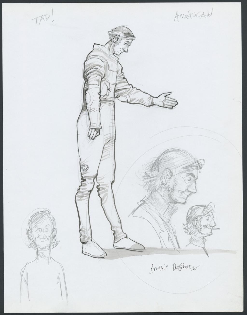 Concept pour le film Valérian et la cité des mille planètes de Luc Besson - Sylvain Despretz - Encre de Chine et mine de plomb sur papier - 4242