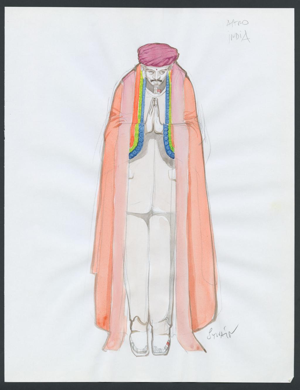 Indian astronaut"
Concept pour le film Valérian et la cité des mille planètes de Luc Besson - Sylvain Despretz - Mine de plomb et aquarelle sur papier - 4244