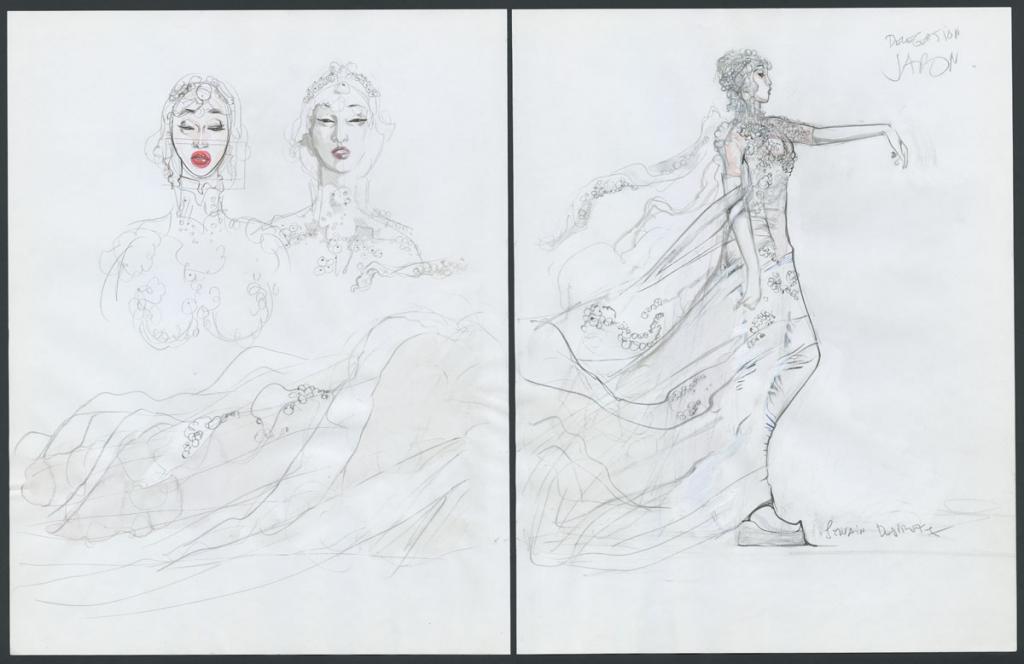 Delegation, Japon"
Concept pour le film Valérian et la cité des mille planètes de Luc Besson - Sylvain Despretz - Mine de plomb et aquarelle sur papier - 4248