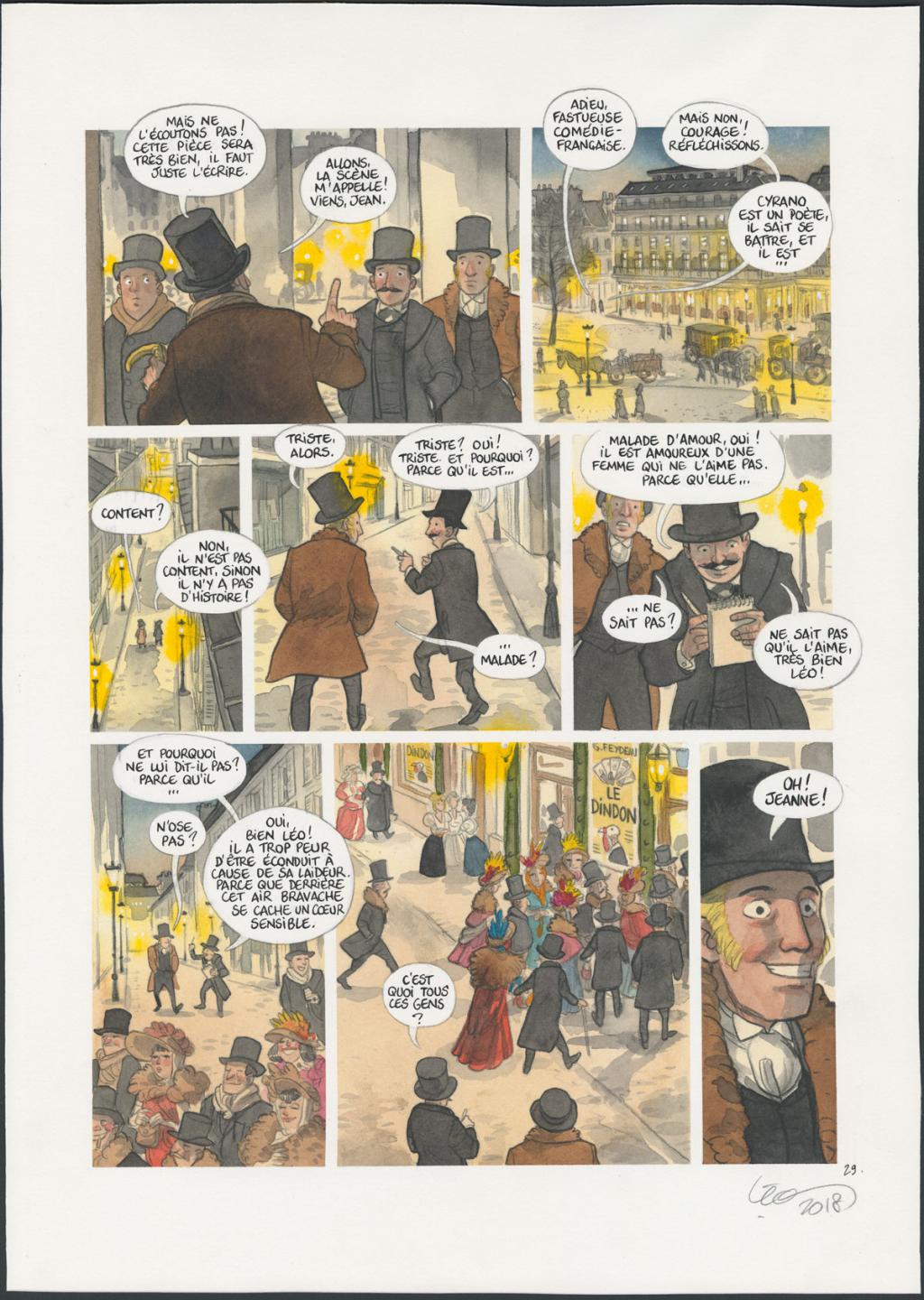 Planche originale n°29 - Leonard Chemineau - Encre de Chine et encre de couleur sur papier - 4534