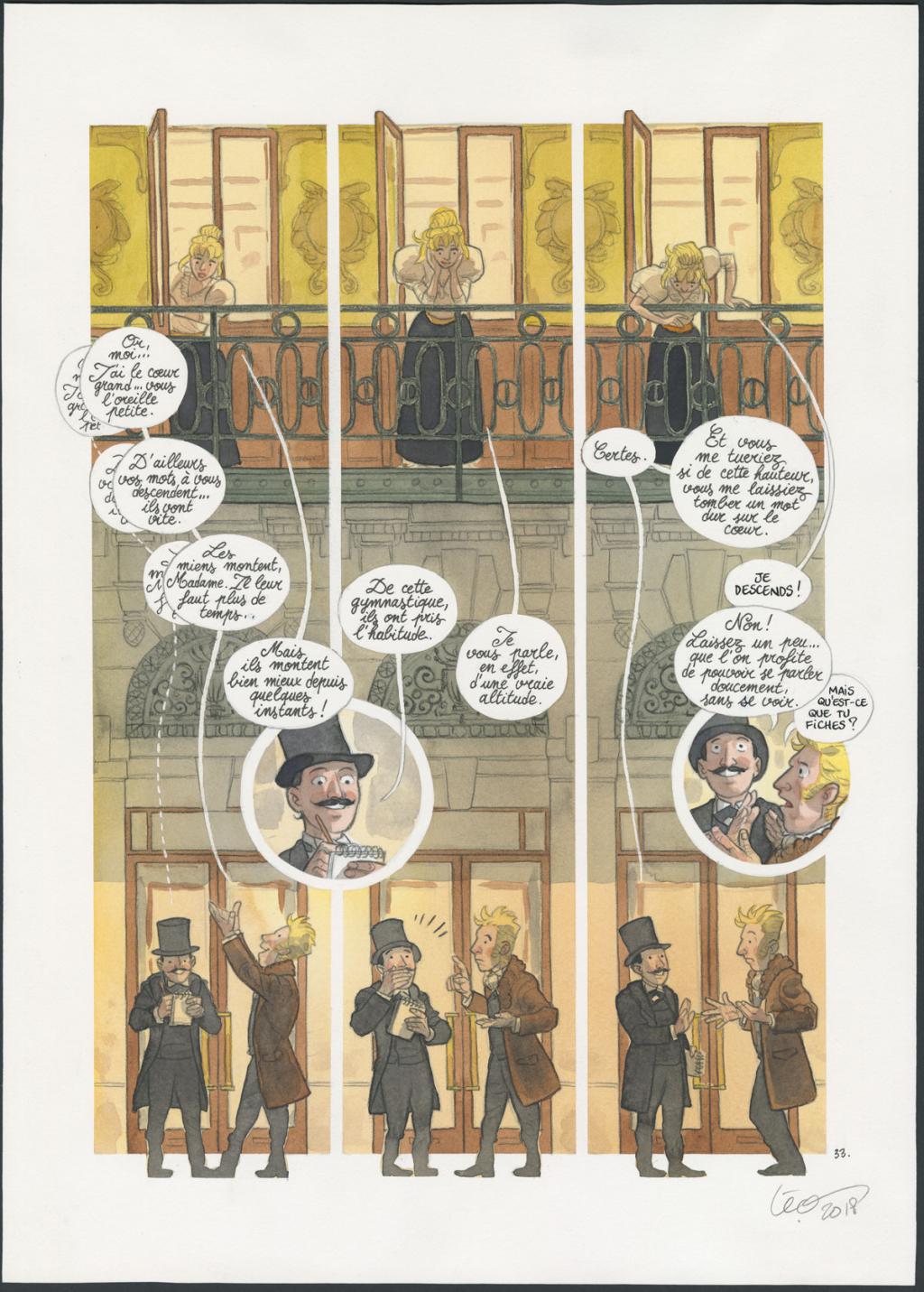 Planche originale n°33 - Leonard Chemineau - Encre de Chine et encre de couleur sur papier - 4536