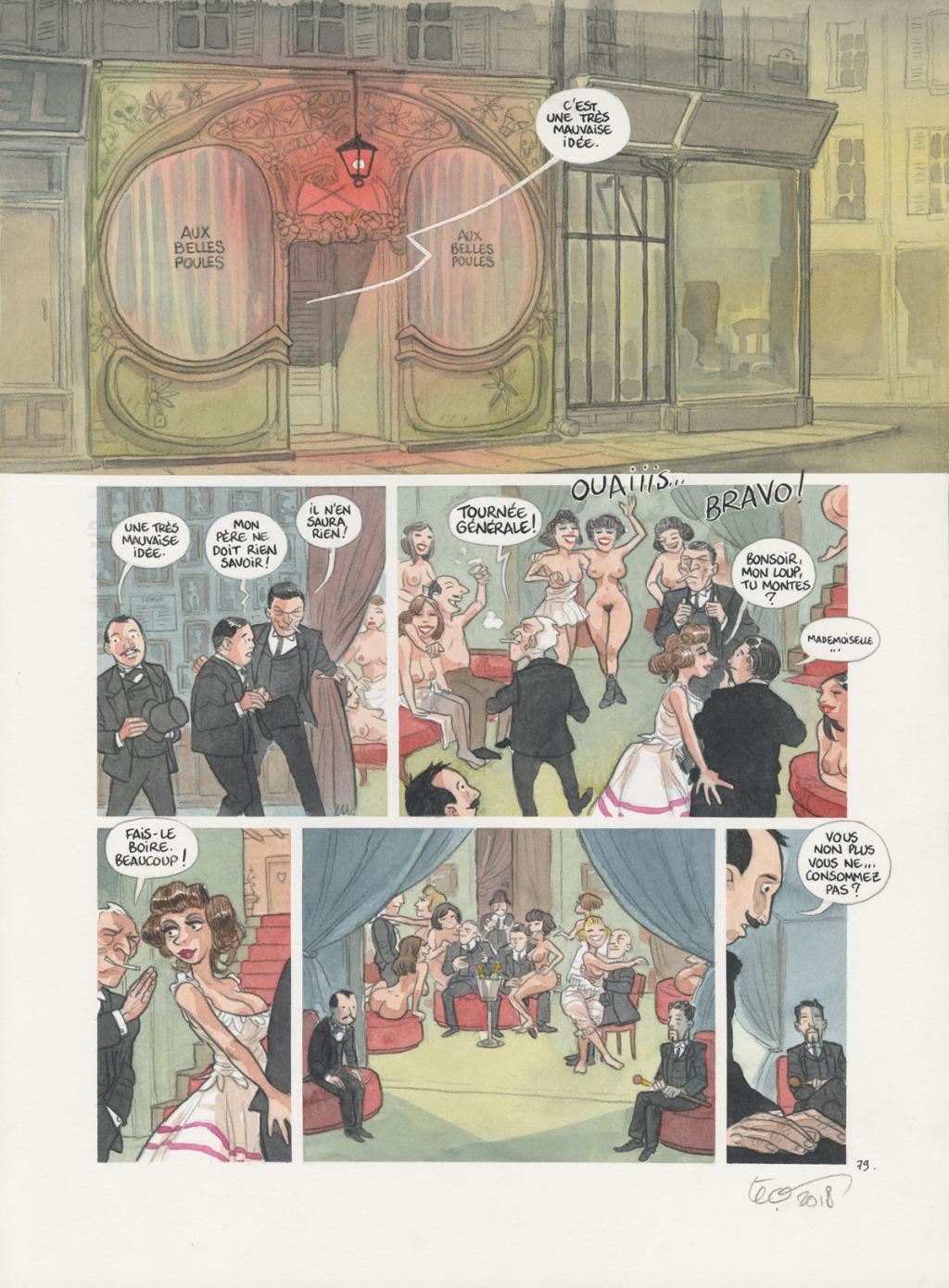 Planche originale n°79 - Leonard Chemineau - Encre de Chine et encre de couleur sur papier - 4541