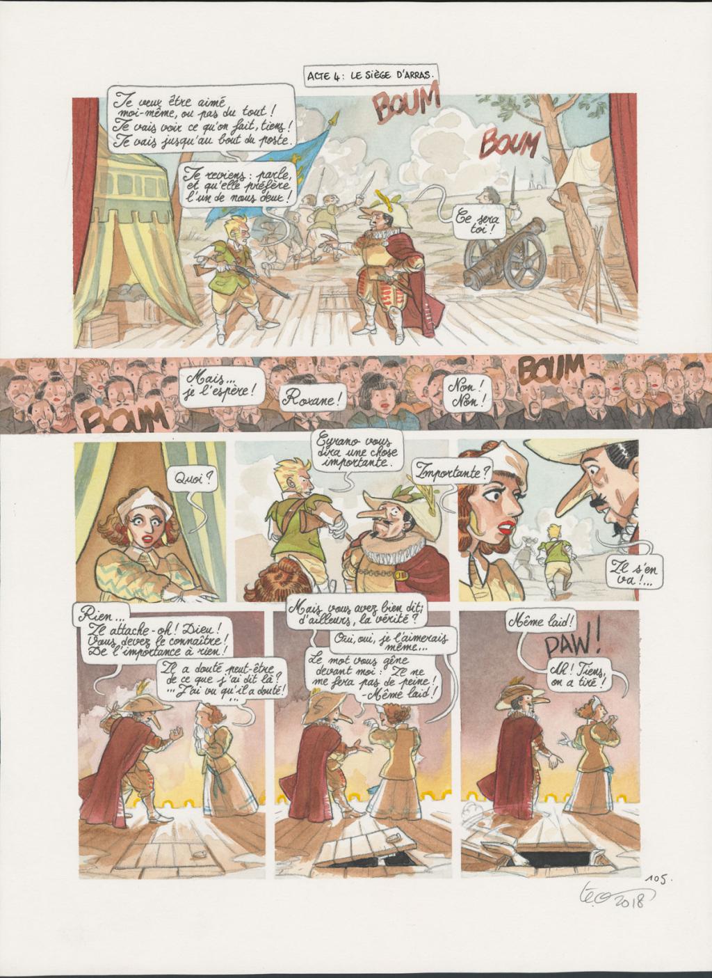 Planche originale n°105 - Leonard Chemineau - Encre de Chine et encre de couleur sur papier - 4542