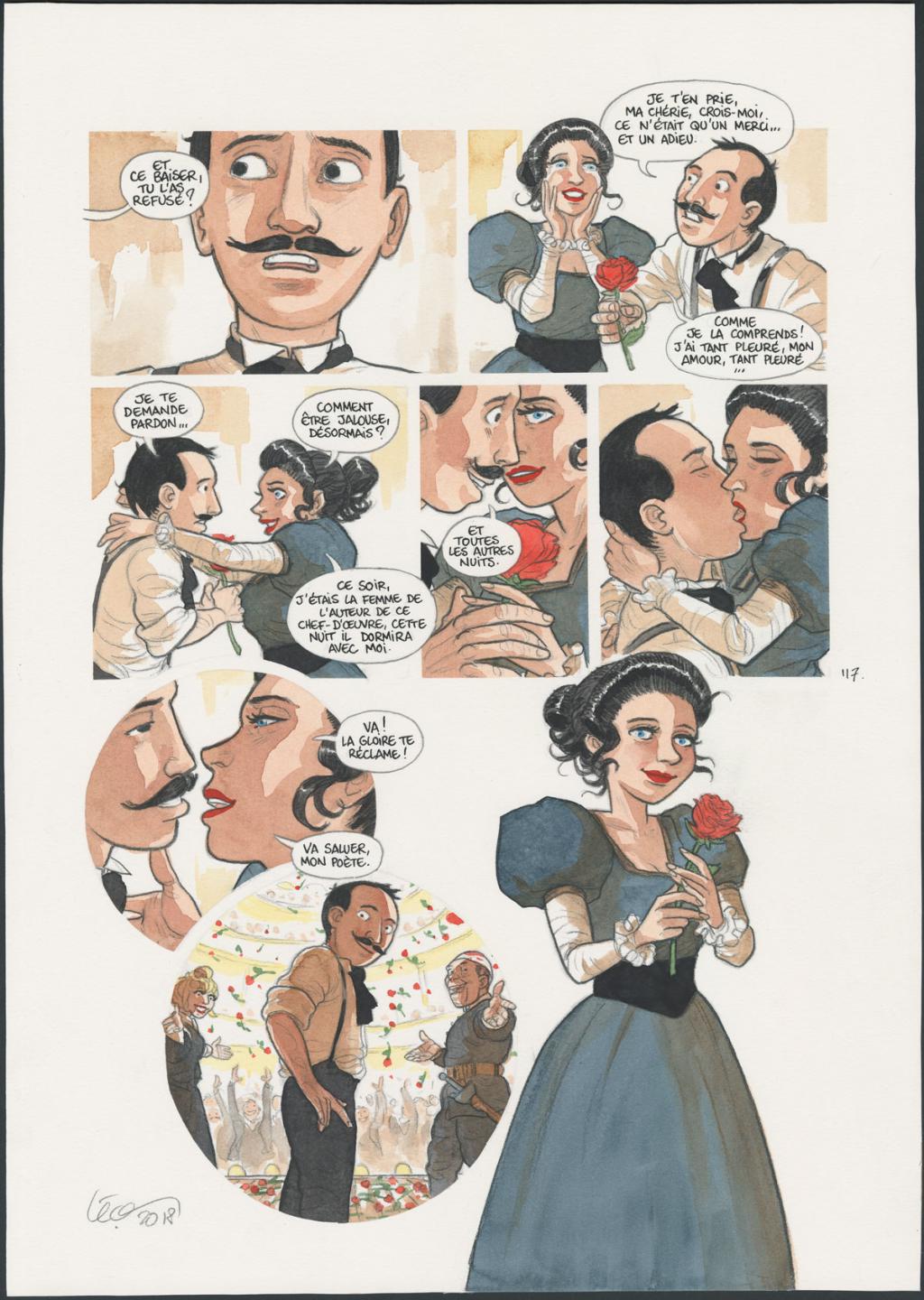 Planche originale n°117 - Leonard Chemineau - Encre de Chine et encre de couleur sur papier - 4545