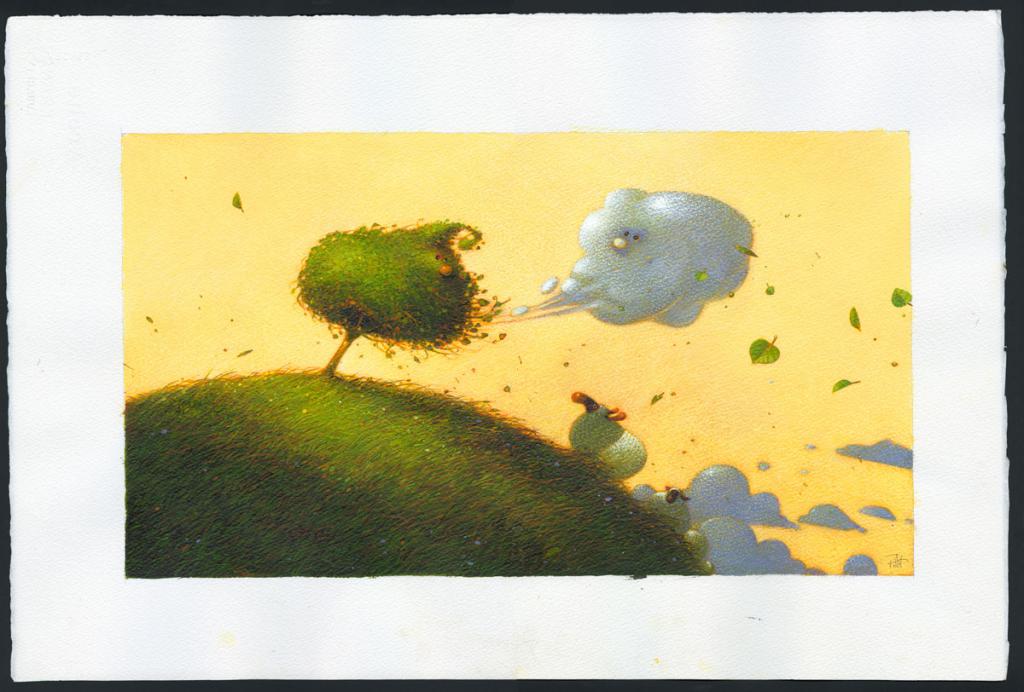 Illustration originale - Frédéric Pillot - Acrylique rehaussée de craie - 4812