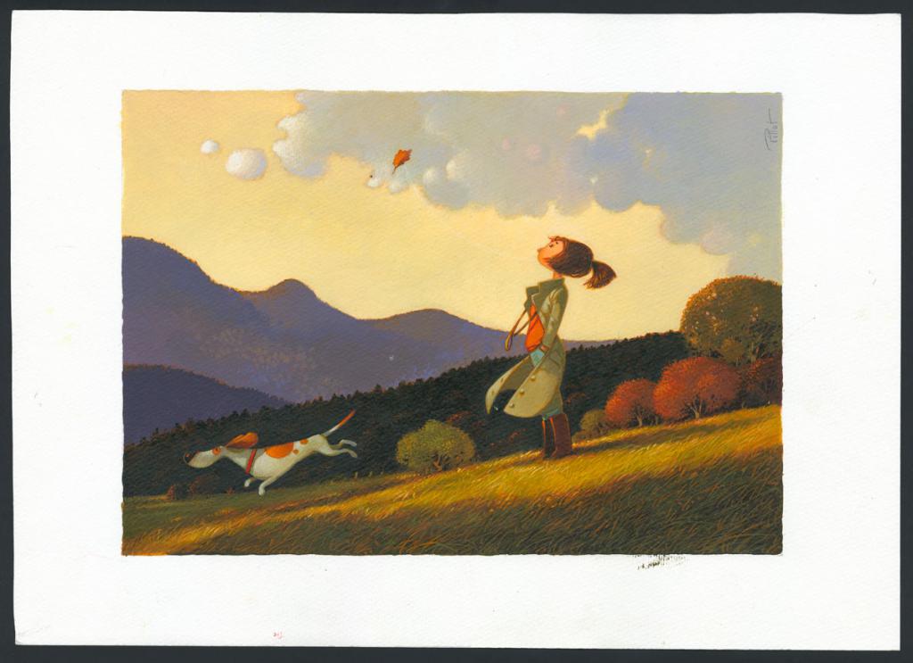 Illustration originale - Frédéric Pillot - Acrylique rehaussée de craie - 4813