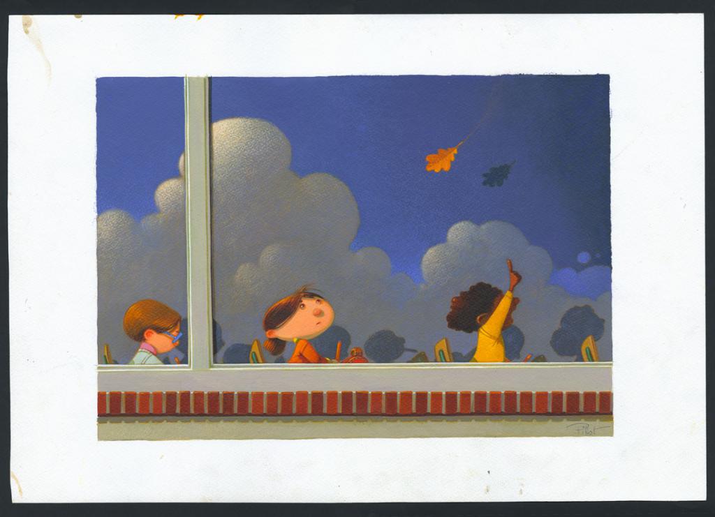 Illustration originale - Frédéric Pillot - Acrylique rehaussée de craie - 4814