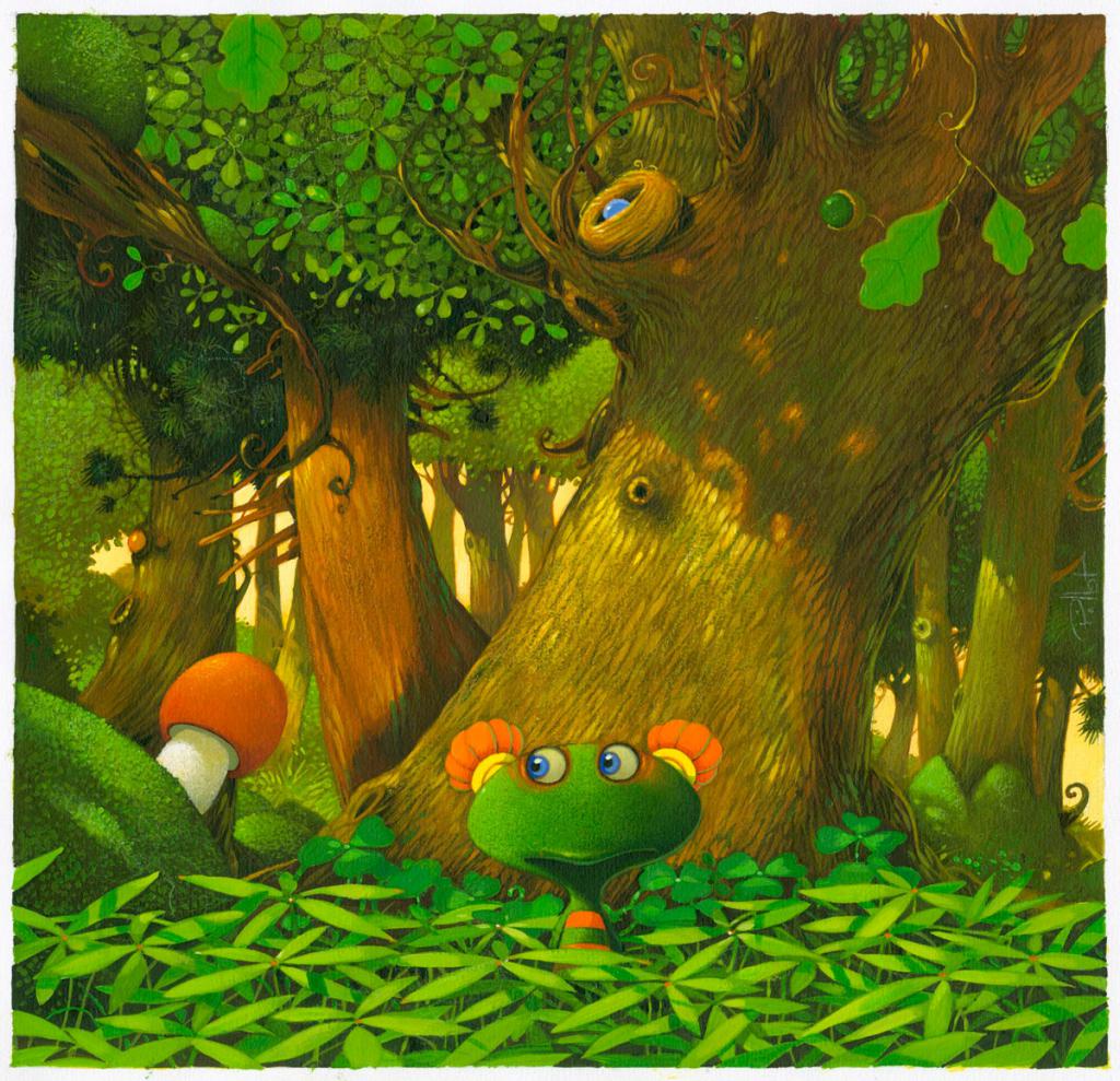 Illustration originale - Frédéric Pillot - Acrylique rehaussée de craie - 6260