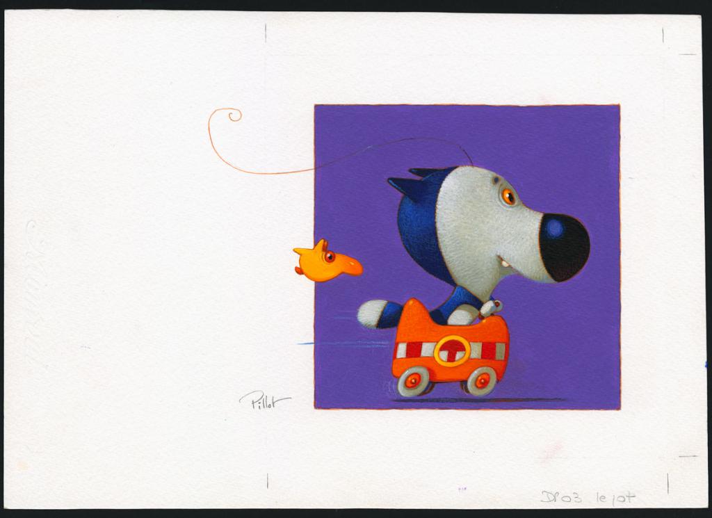 Illustration originale - Frédéric Pillot - Acrylique rehaussée de craie - 4828