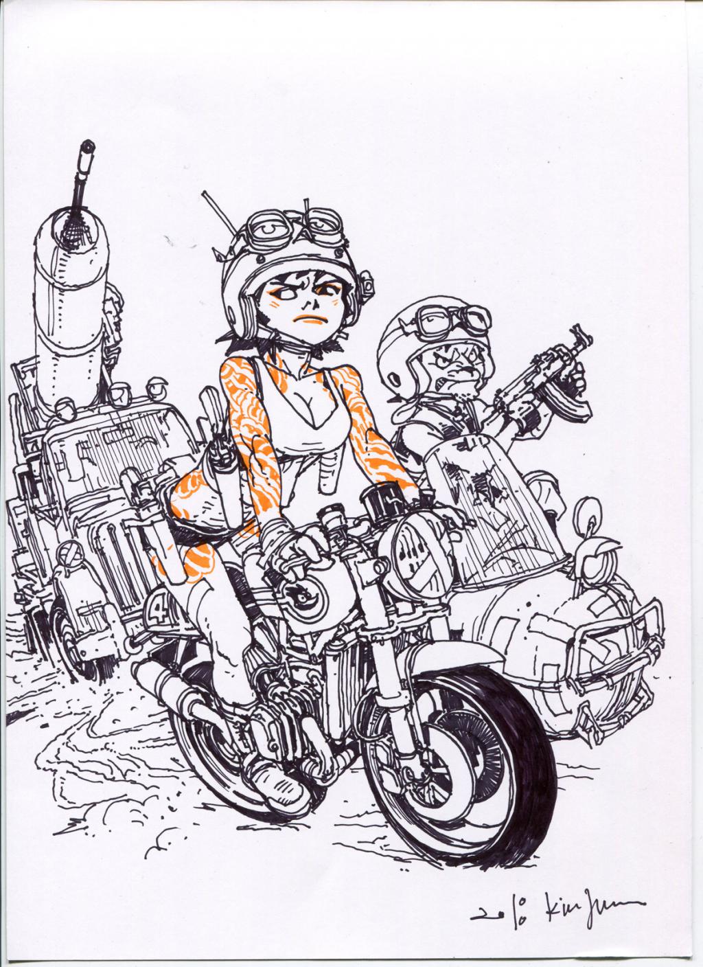 Illustration originale - Kim Jung Gi - Technique mixte - 4795