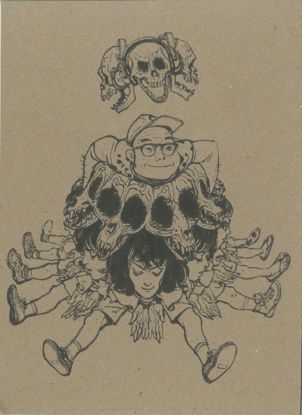 Illustration originale - Kim Jung Gi - Encre de Chine sur carton - 4780