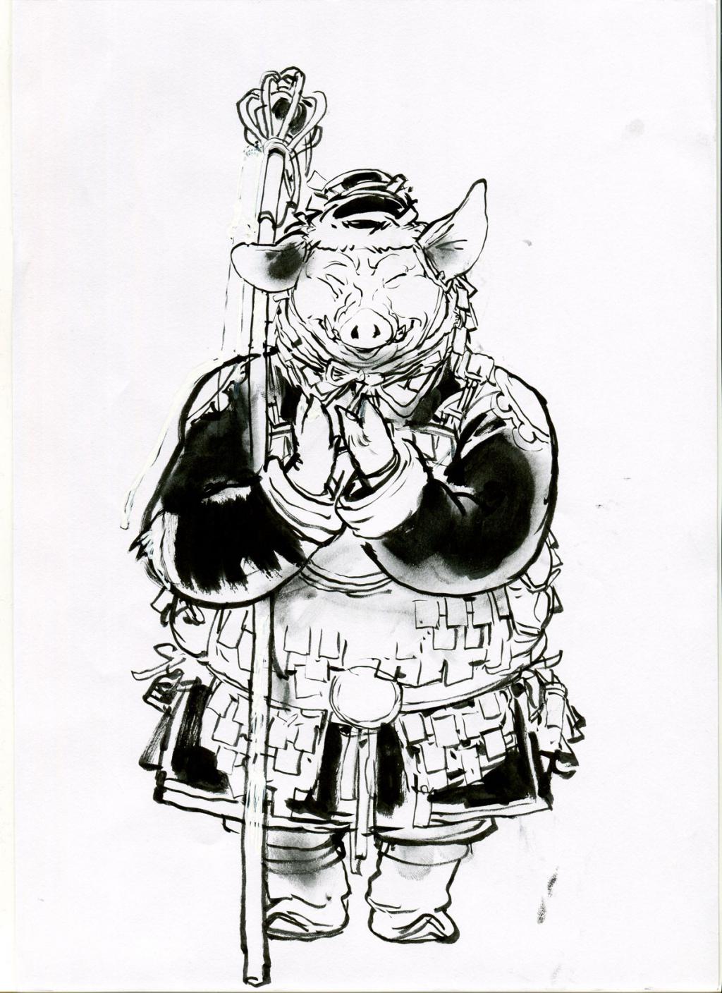 Illustration originale - Kim Jung Gi - Encre de Chine sur papier - 4782