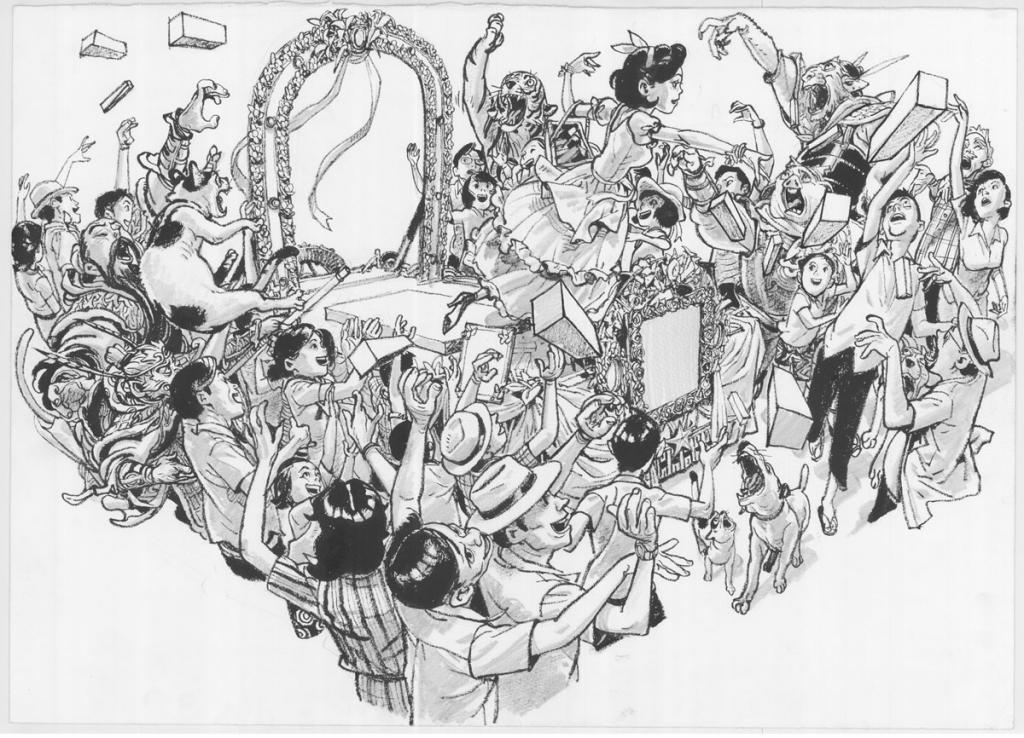 Illustration originale réalisée pour la ville de Penang en Malaysie - Kim Jung Gi - Encre de Chine sur papier - 4785