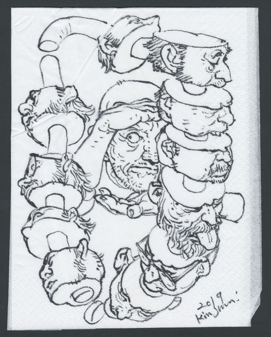 Illustration originale - Kim Jung Gi - Encre de Chine sur papier - 5714