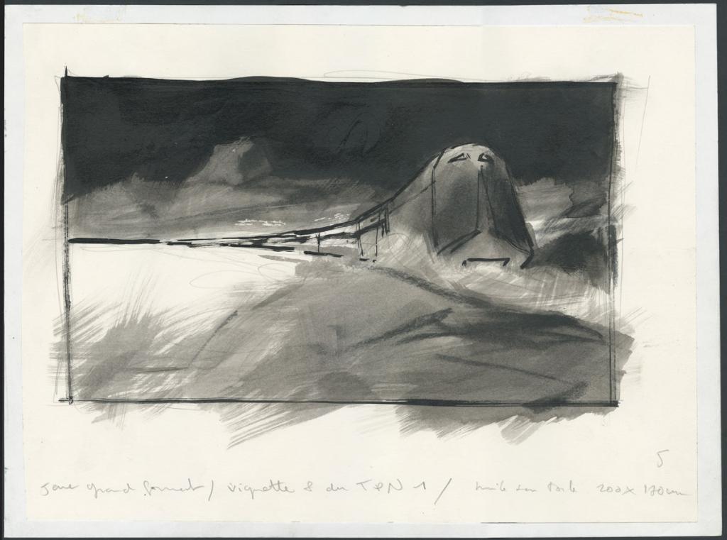 Illustration originale réalisée en 2016 pour le film de Bong Joon-Ho - Jean-Marc Rochette - Encre de Chine sur papier - 5643