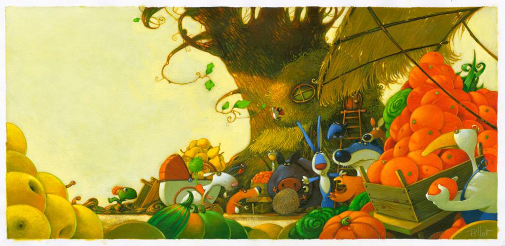 Illustration originale - Frédéric Pillot - Acrylique sur papier - 6250