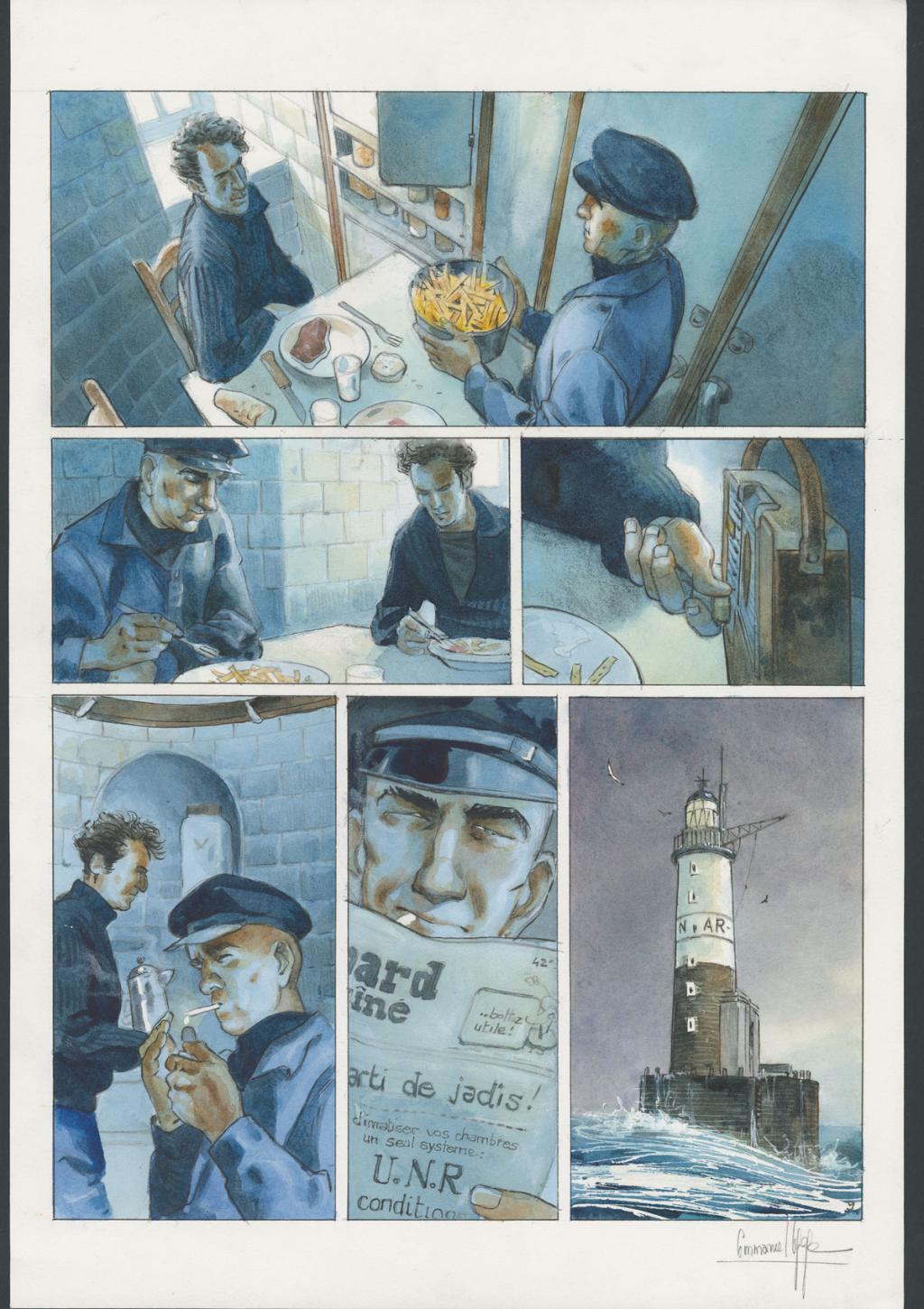 Planche originale 
n°09 - Emmanuel Lepage - Encre de Chine et aquarelle sur papier - 4667