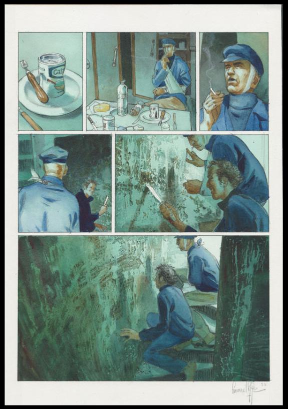 Planche originale n°37 - Emmanuel Lepage - Encre de Chine et aquarelle sur papier - 4672