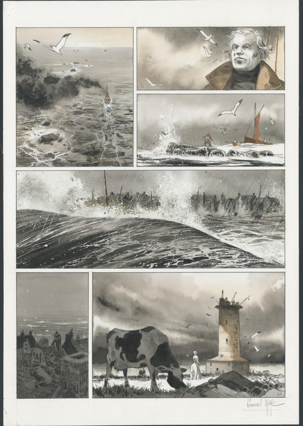 Planche originale
n°47 - Emmanuel Lepage - Encre de Chine et aquarelle sur papier - 4673