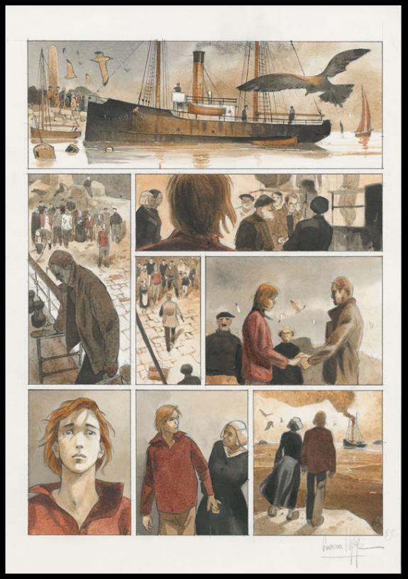 Planche originale n°63 - Emmanuel Lepage - Encre de Chine et aquarelle sur papier - 4677
