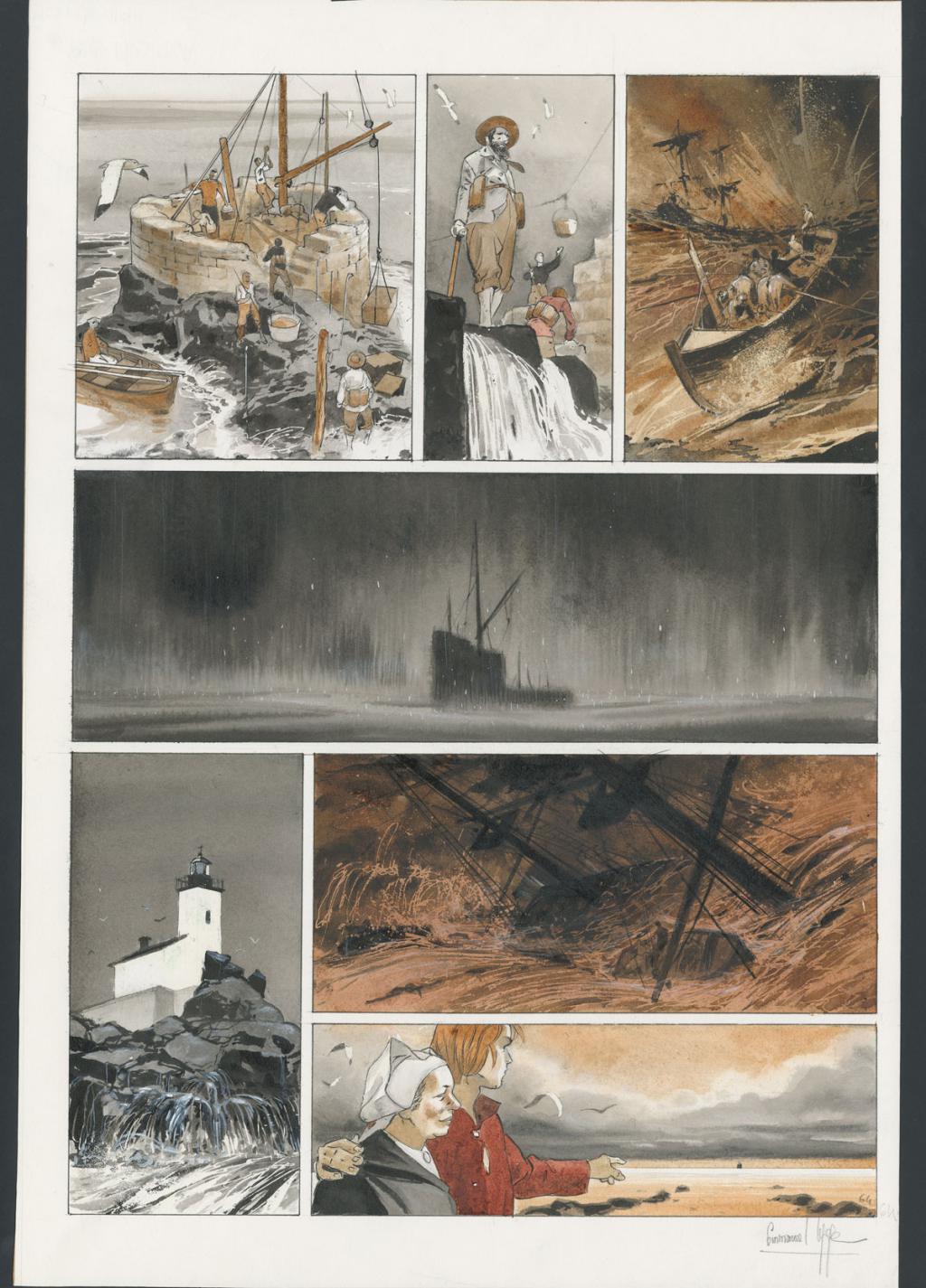 Planche originale
n°64 - Emmanuel Lepage - Encre de Chine et aquarelle sur papier - 4678