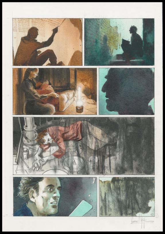 Planche originale n°69 - Emmanuel Lepage - Encre de Chine et aquarelle sur papier - 4680