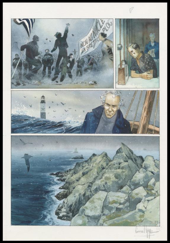 Planche originale n°83 - Emmanuel Lepage - Encre de Chine et aquarelle sur papier - 4681