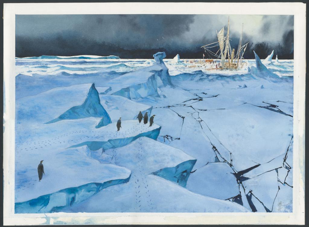 Illustration originale - Emmanuel Lepage - Encre de Chine et aquarelle sur papier - 4682