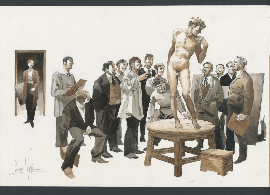 Illustration originale - Emmanuel Lepage - Encre de Chine et aquarelle sur papier - 4687