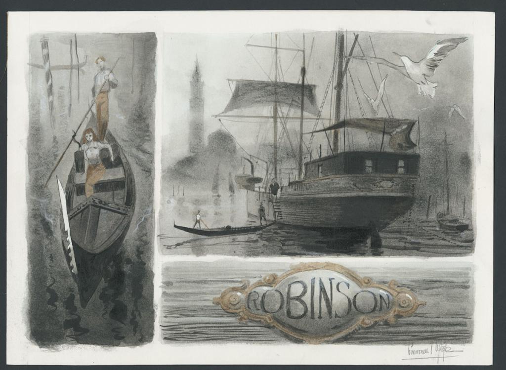 Illustration originale - Emmanuel Lepage - Encre de Chine et aquarelle sur papier - 4691