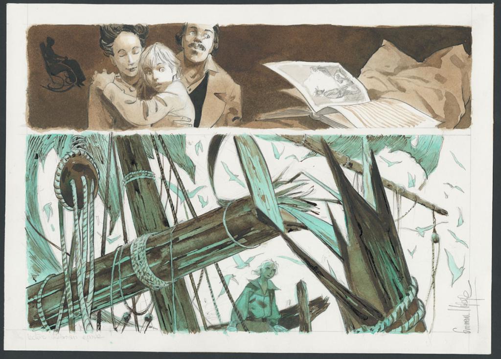 Illustration originale
case n°1
case n°2 - Emmanuel Lepage - Encre de Chine et aquarelle sur papier - 4692