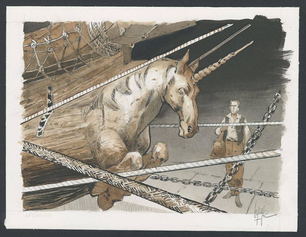 Illustration originale - Emmanuel Lepage - Encre de Chine et aquarelle sur papier - 4666