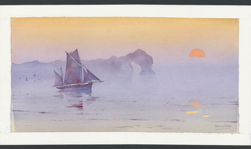 Illustration originale - Emmanuel Lepage - Encre de Chine et aquarelle sur papier - 4664