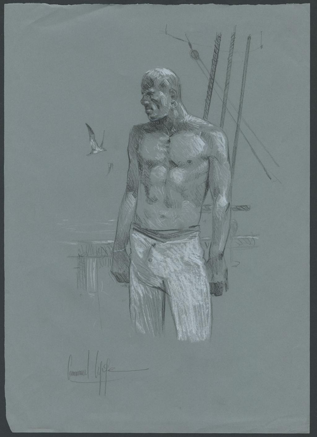 Illustration originale - Emmanuel Lepage - Encre de Chine et aquarelle sur papier - 4659