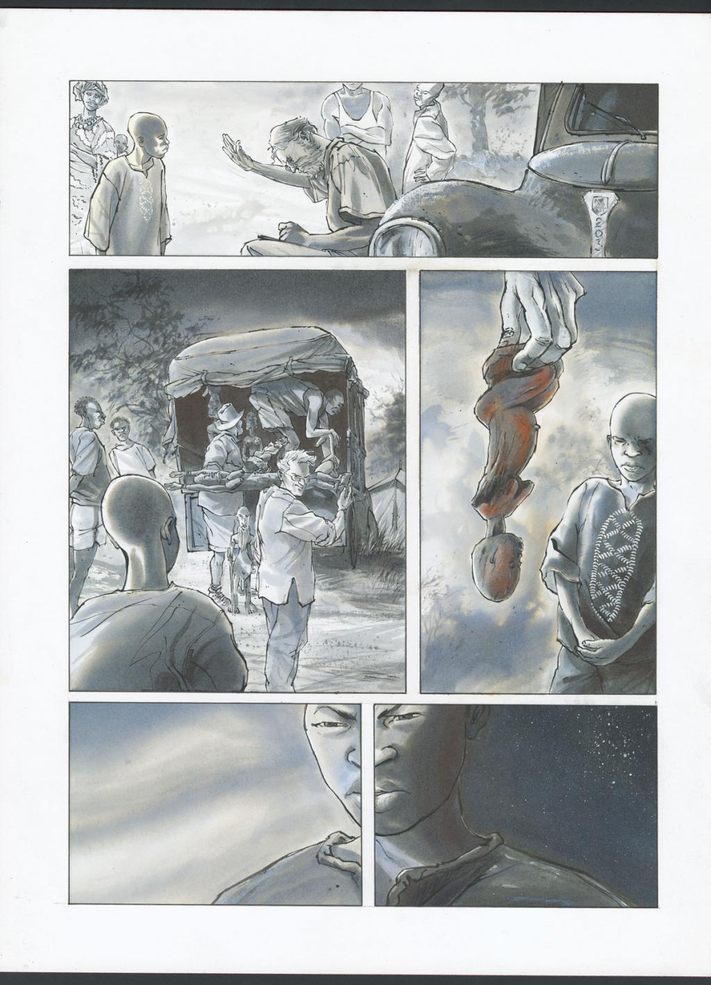 Planche originale
avec calque
n° 2 - Christian Lax - Encre de Chine et lavis sur papier - 4875