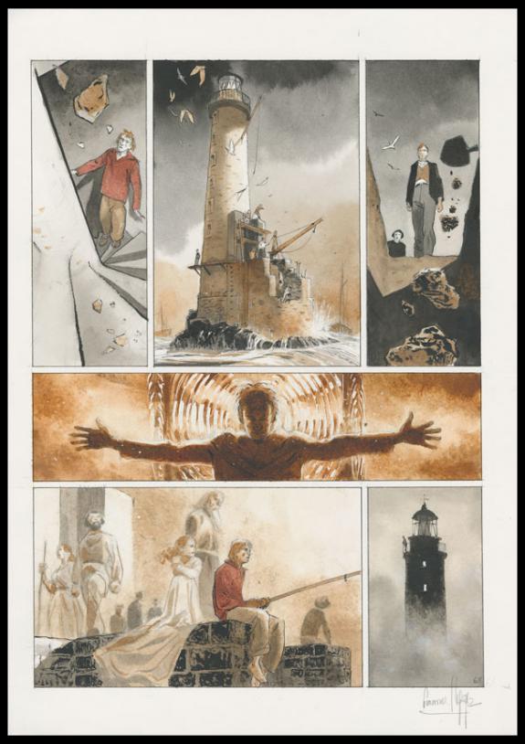 Planche originale n°68 - Emmanuel Lepage - Encre de Chine et aquarelle sur papier - 4650