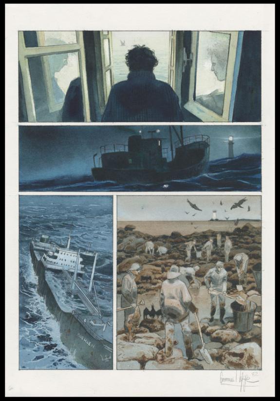 Planche originale n°82 - Emmanuel Lepage - Encre de Chine et aquarelle sur papier - 4651