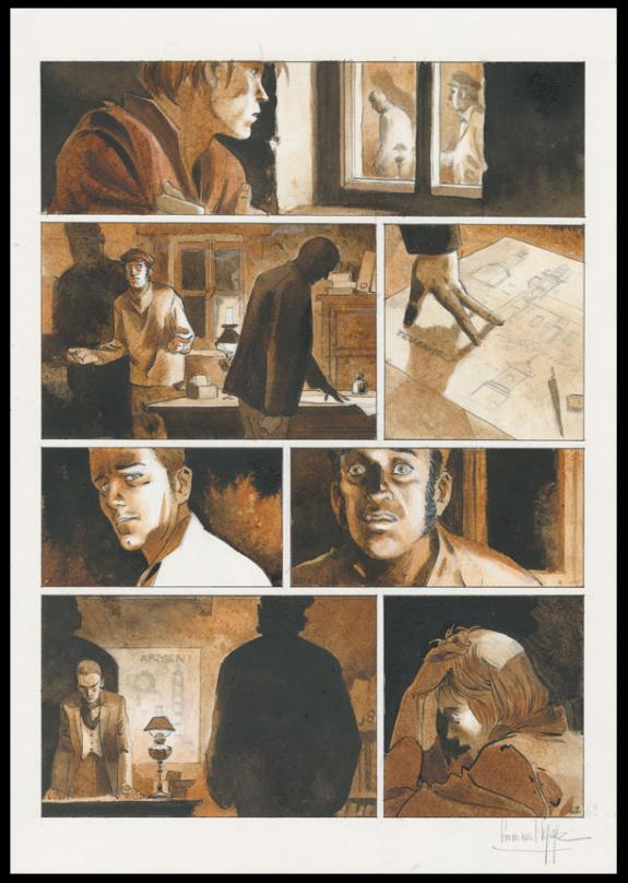 Planche originale n°62 - Emmanuel Lepage - Encre de Chine et aquarelle sur papier - 4652