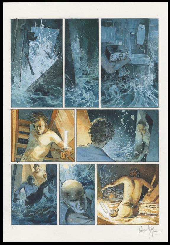 Planche originale n°32 - Emmanuel Lepage - Encre de Chine et aquarelle sur papier - 4653