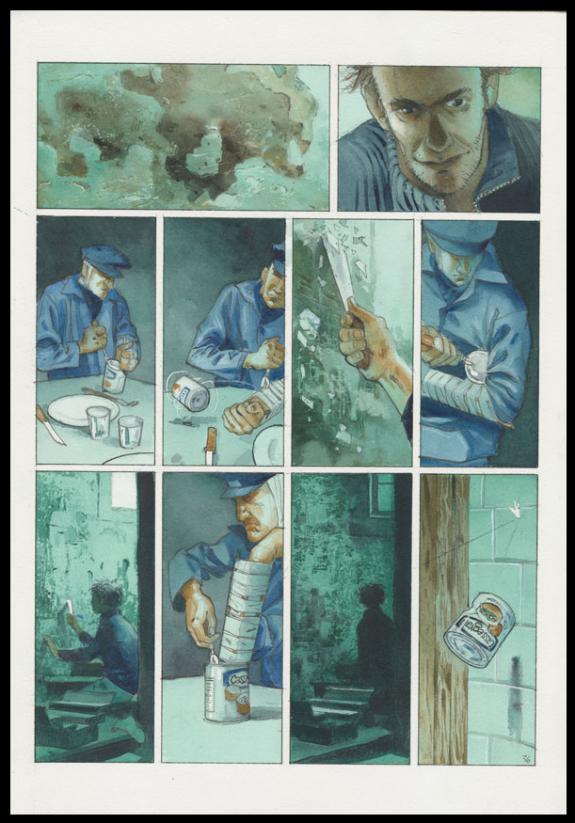 Planche originale n°36 - Emmanuel Lepage - Encre de Chine et aquarelle sur papier - 4654