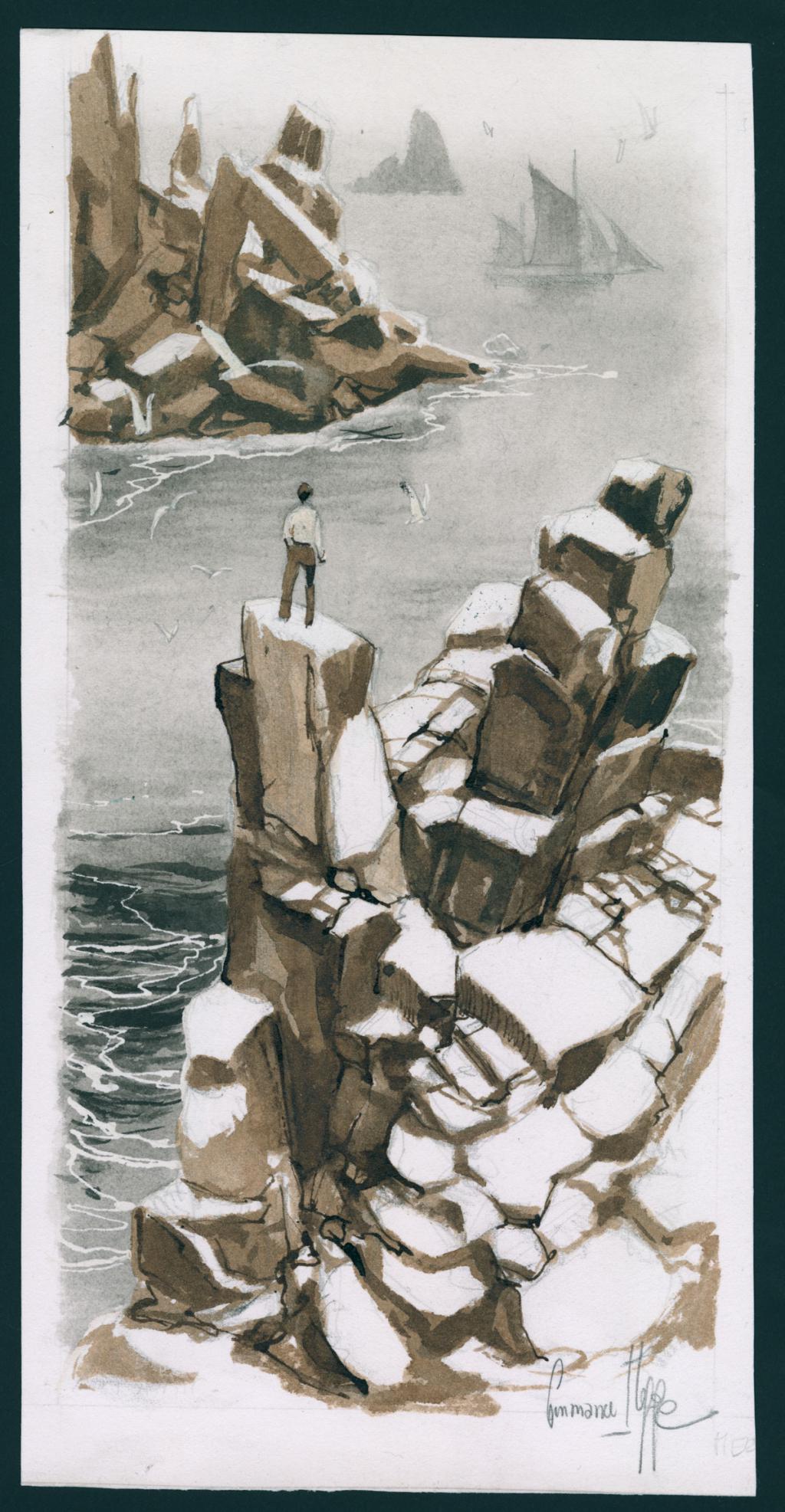 Illustration originale inédite - Emmanuel Lepage - Encre de Chine et aquarelle sur papier - 4656