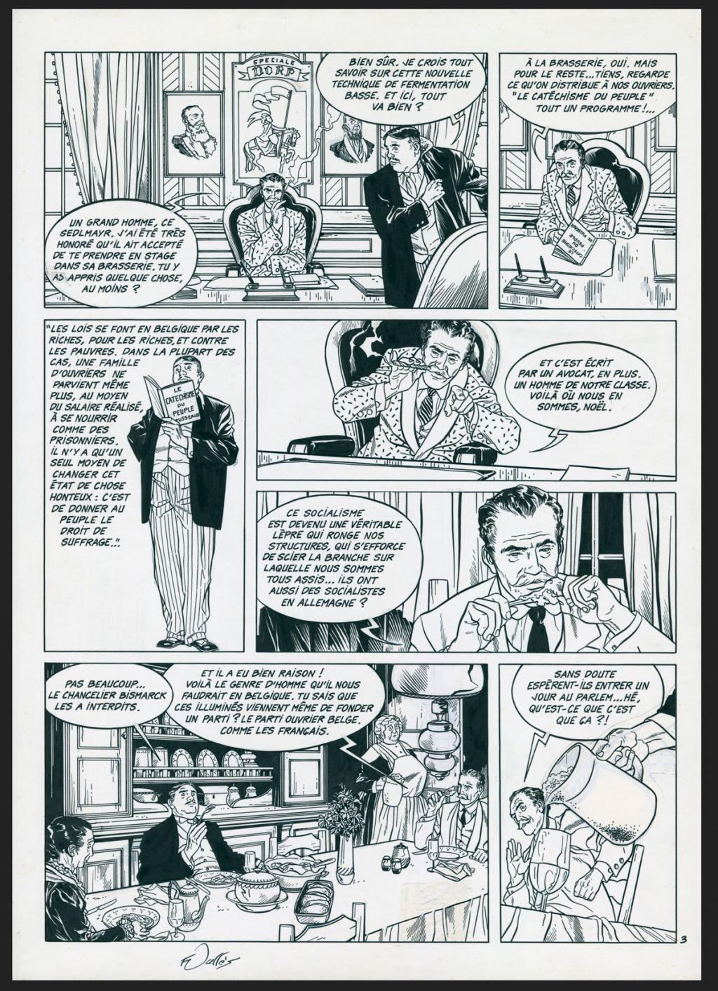 Planche originale n°3 - Francis Vallès - Encre de Chine sur papier - 4378