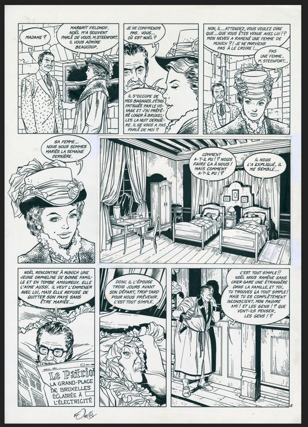 Planche originale n°6 - Francis Vallès - Encre de Chine sur papier - 4379