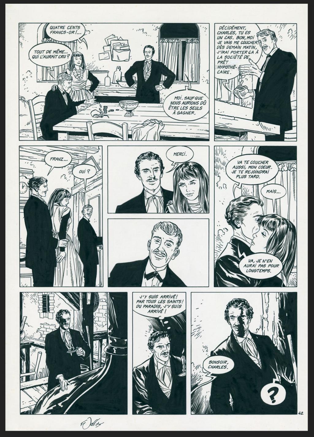 Planche originale n°42 - Francis Vallès - Encre de Chine sur papier - 4381