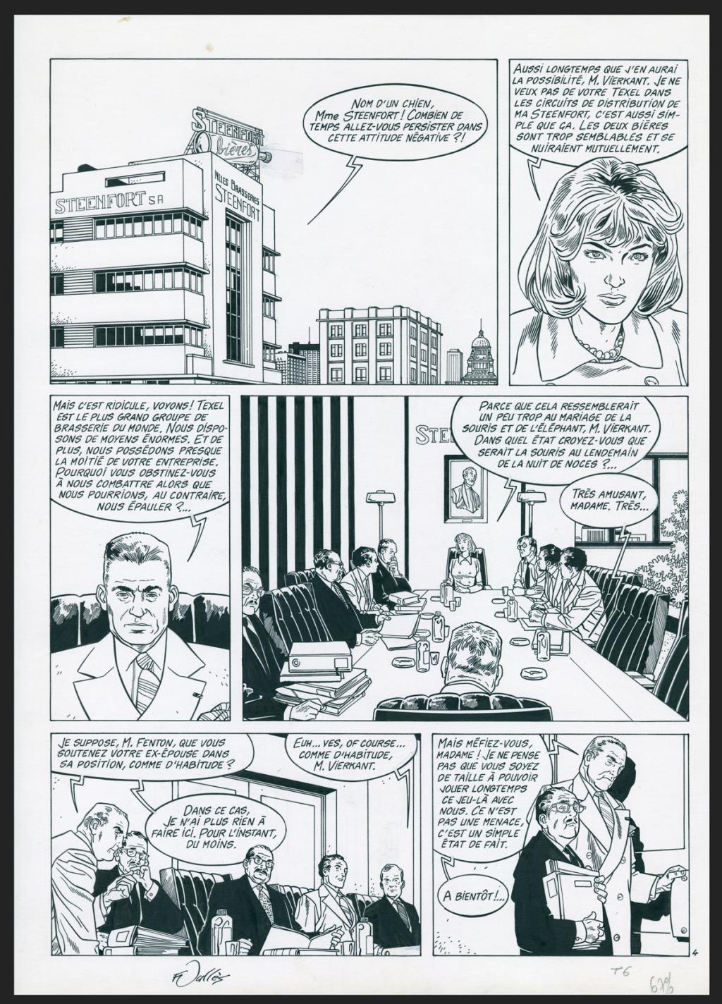 Planche originale n°4 - Francis Vallès - Encre de Chine sur papier - 4390